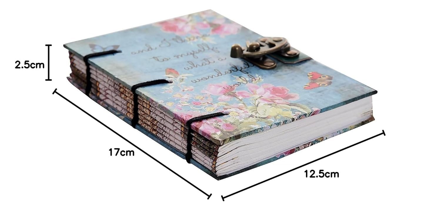 Handmade Wonderfull Prined Special Binding Diary ( 7x5 Inch 144 Both Side Paper )