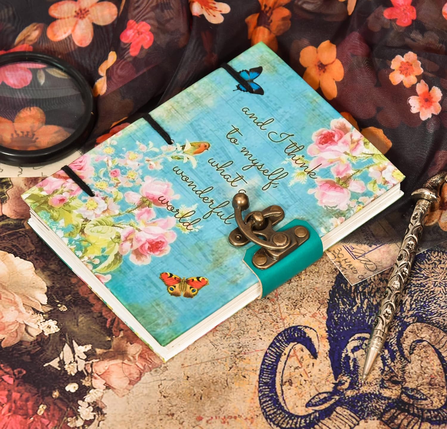 Handmade Wonderfull Prined Special Binding Diary ( 7x5 Inch 144 Both Side Paper )